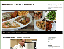 Tablet Screenshot of neworleanslunchbox.com